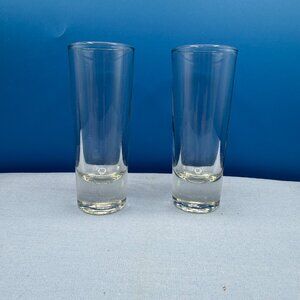 Vintage Crisa Libbey Tall Whiskey/Tequila Shooters – 2oz Clear Glass – Set of 2